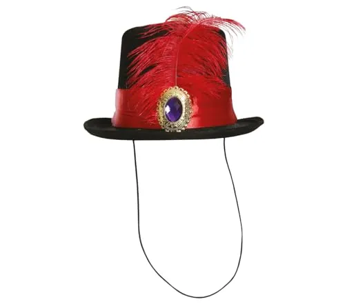Fiestas Guirca Minihat Macchina Mini Cappello Penna Rossa