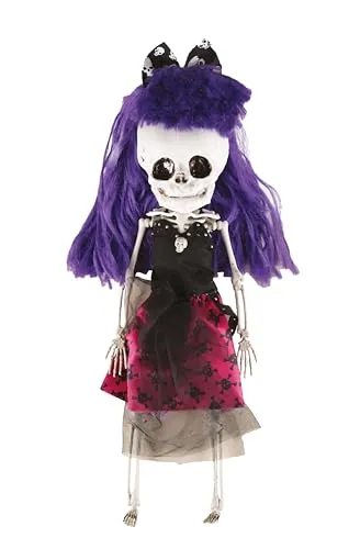 P'tit Clown Scheletro Nonna Punk decorazione rosa 40 cm
