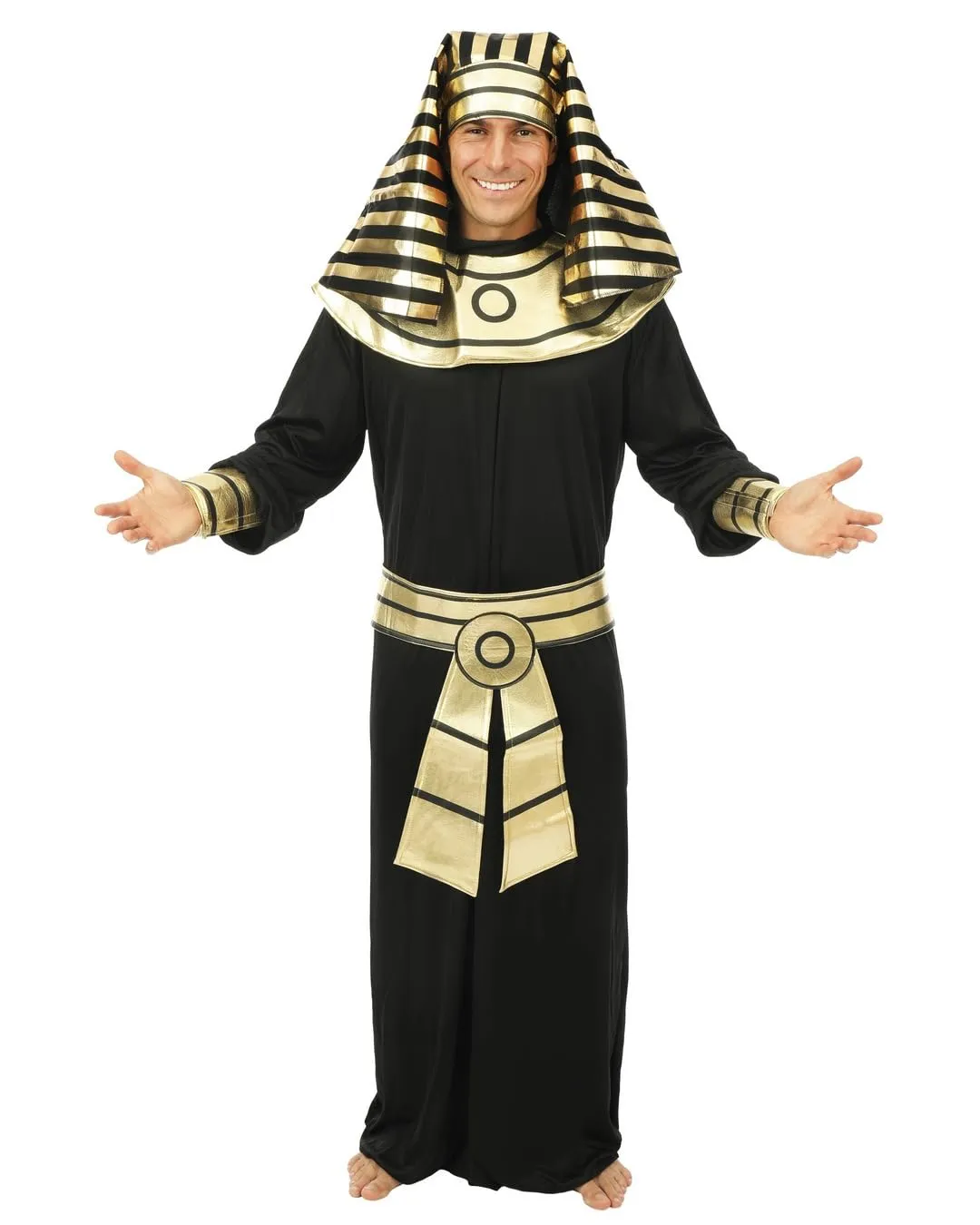 P'tit Clown Tutankhamon Costume Faraone Uomo Nero