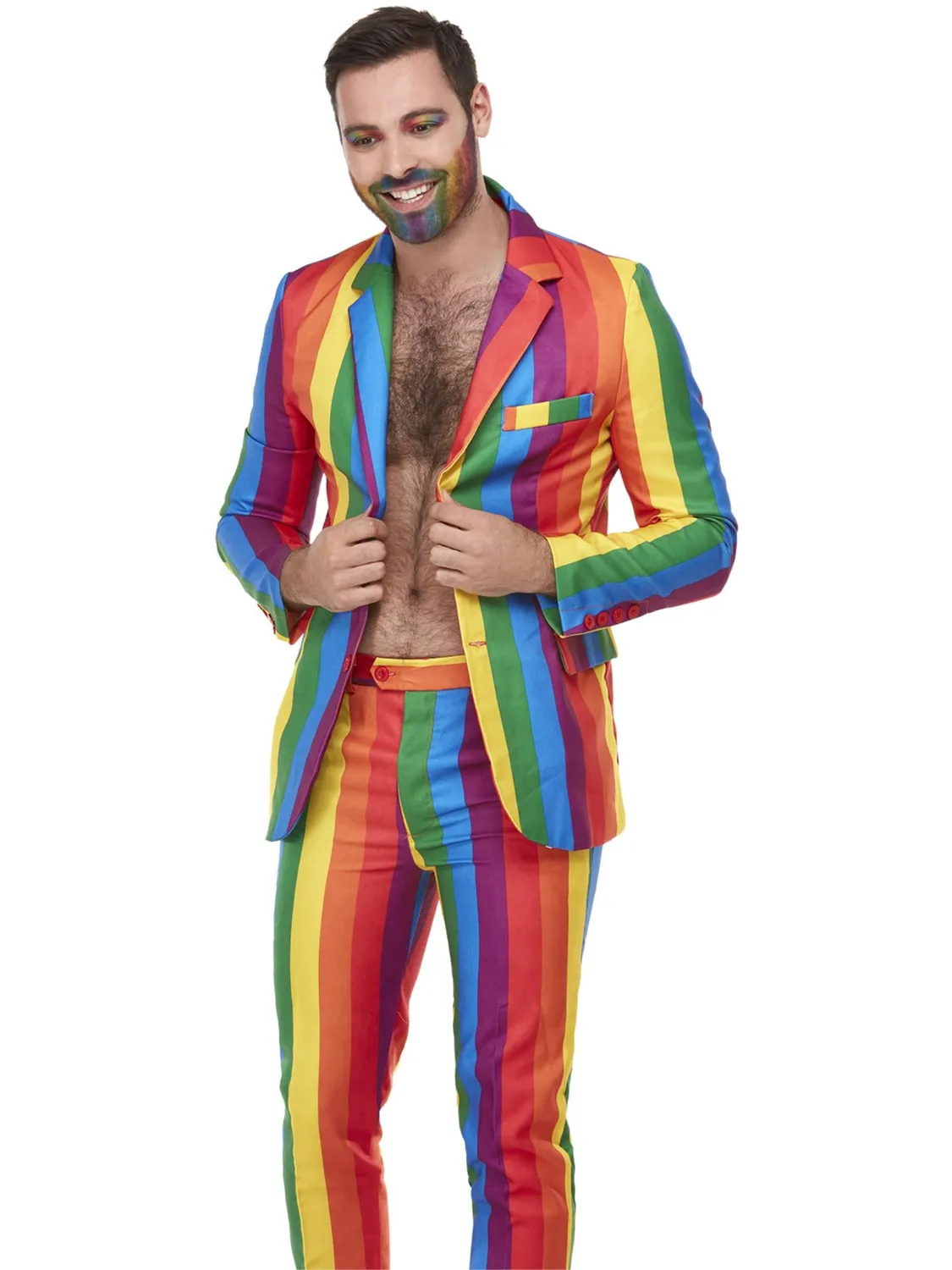 Smiffys Over The Rainbow completo uomo multicolore