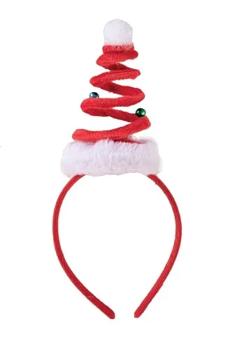 P'tit Clown re22374 Cerchietto Albero Natale Molla Rosso