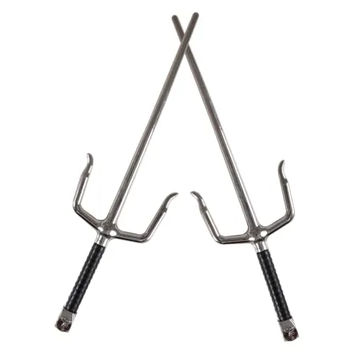 P'tit Clown Ninja Sai spade giocattolo 2 pezzi argento 30 cm
