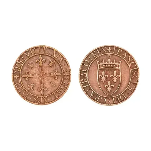 La Bottega di Merlino Monete Carlo VII bronzo massiccio francesi