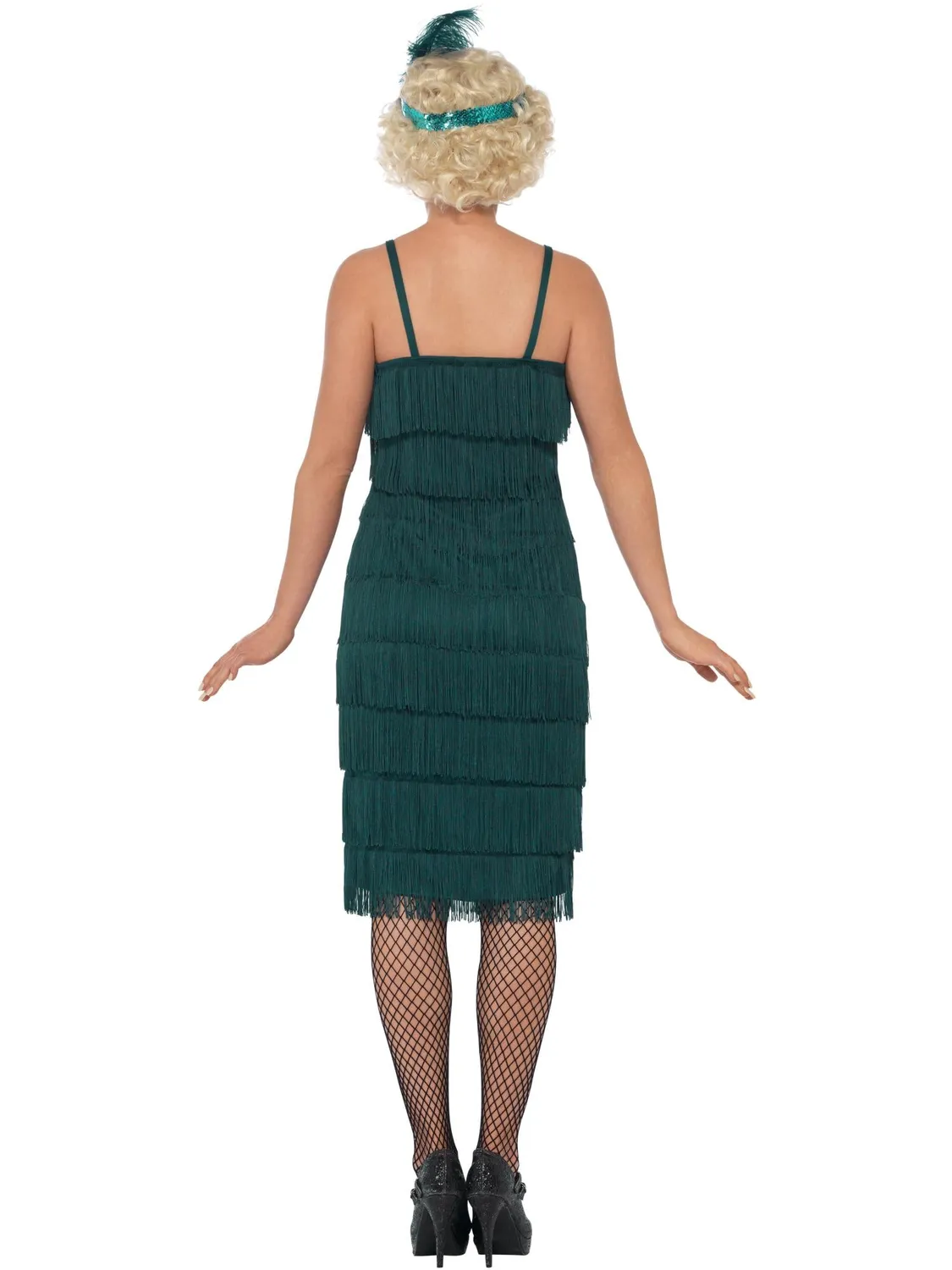 Smiffys Flapper costume donna verde con frange