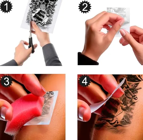 Guirca Tatuaggio Pirata Nero Foglio Trucco Adulti Unisex