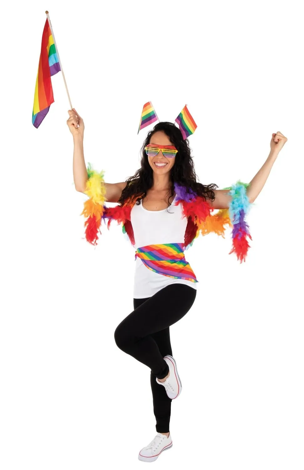P'tit Clown re62813 cerchietto bandiere arcobaleno adulto