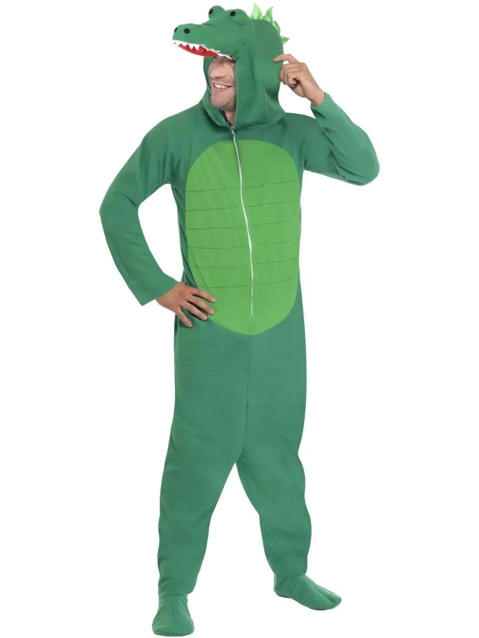 Smiffys Coccodrillo tuta uomo M verde con cappuccio