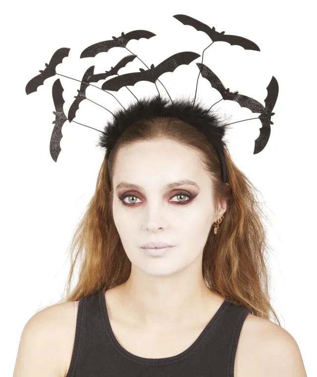 P'tit Clown Cerchietto Pipistrelli Nero Halloween Adulto