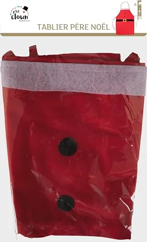 P'tit Clown RE22369 grembiule Babbo Natale taglia unica