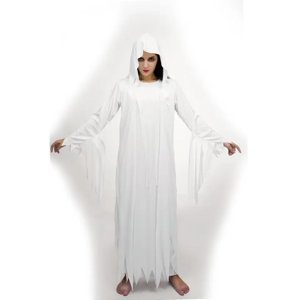 SEA HARE Ghouls fantasma bianco costume adulto con cappuccio