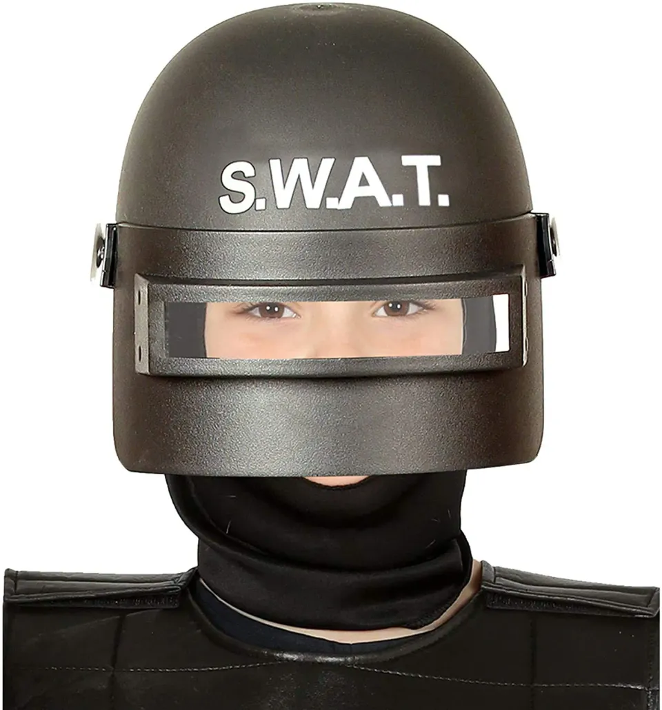 Guirca SWAT casco bambino nero taglia unica 13017