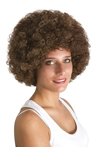 P'tit Clown Willy 64470 Parrucca Afro Marrone Unisex