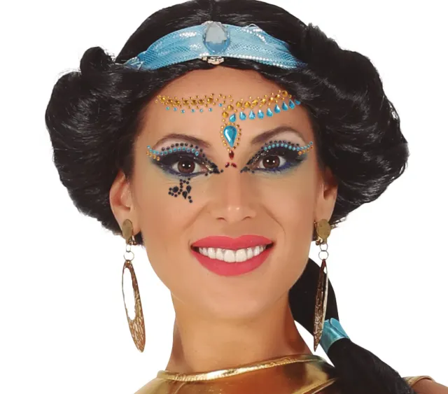 Fiestas Guirca Strass Adesivi Egiziana Gioielli Viso