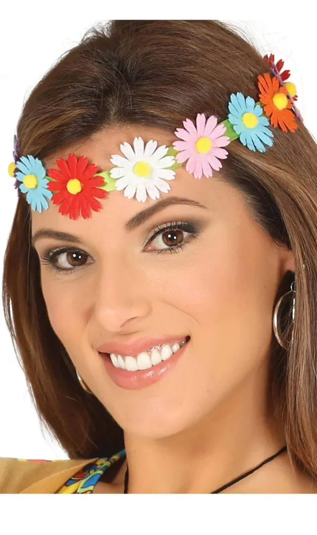 Fiestas Guirca Corona Margherite Multicolore Hippie Adulto
