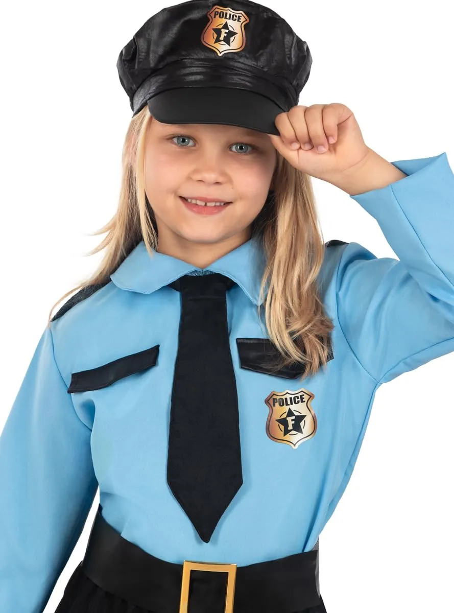 Funidelia Poliziotta blu bambina costume 7-9 anni blu