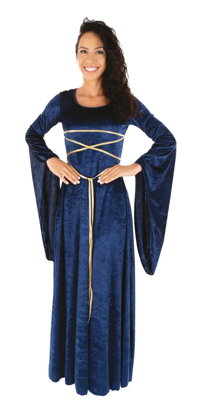 P'tit Clown Abito Medievale Donna Blu L-XL Elegante