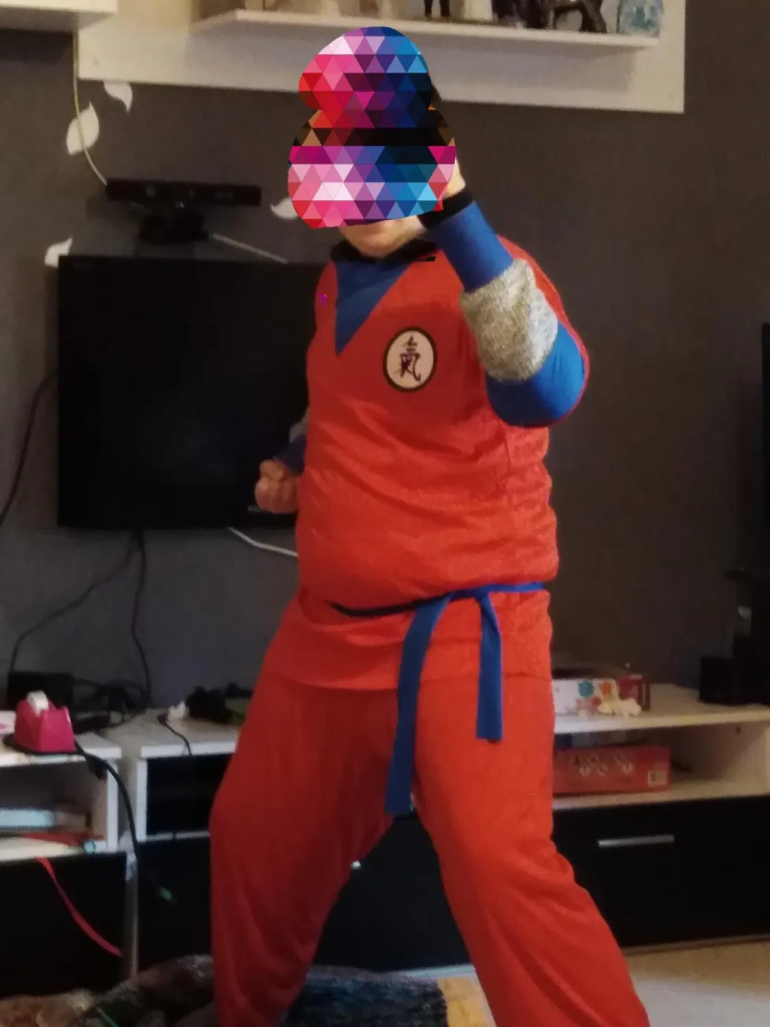 Guirca Costume Combattente Rosso Blu 14-16 Anni Carnevale