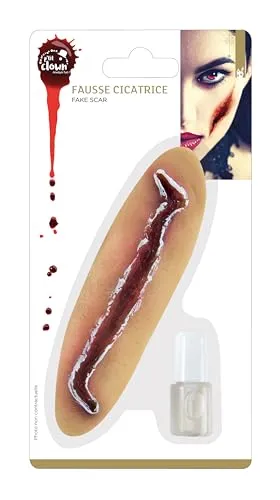 P'tit Clown Grande Cicatrice Finta 13 cm con Colla