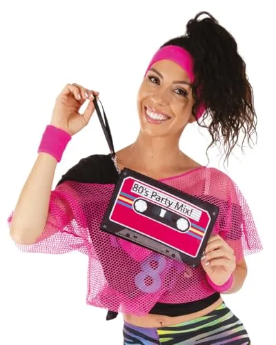 P'tit Clown 22661 Costume Rosa Fluo Adulto