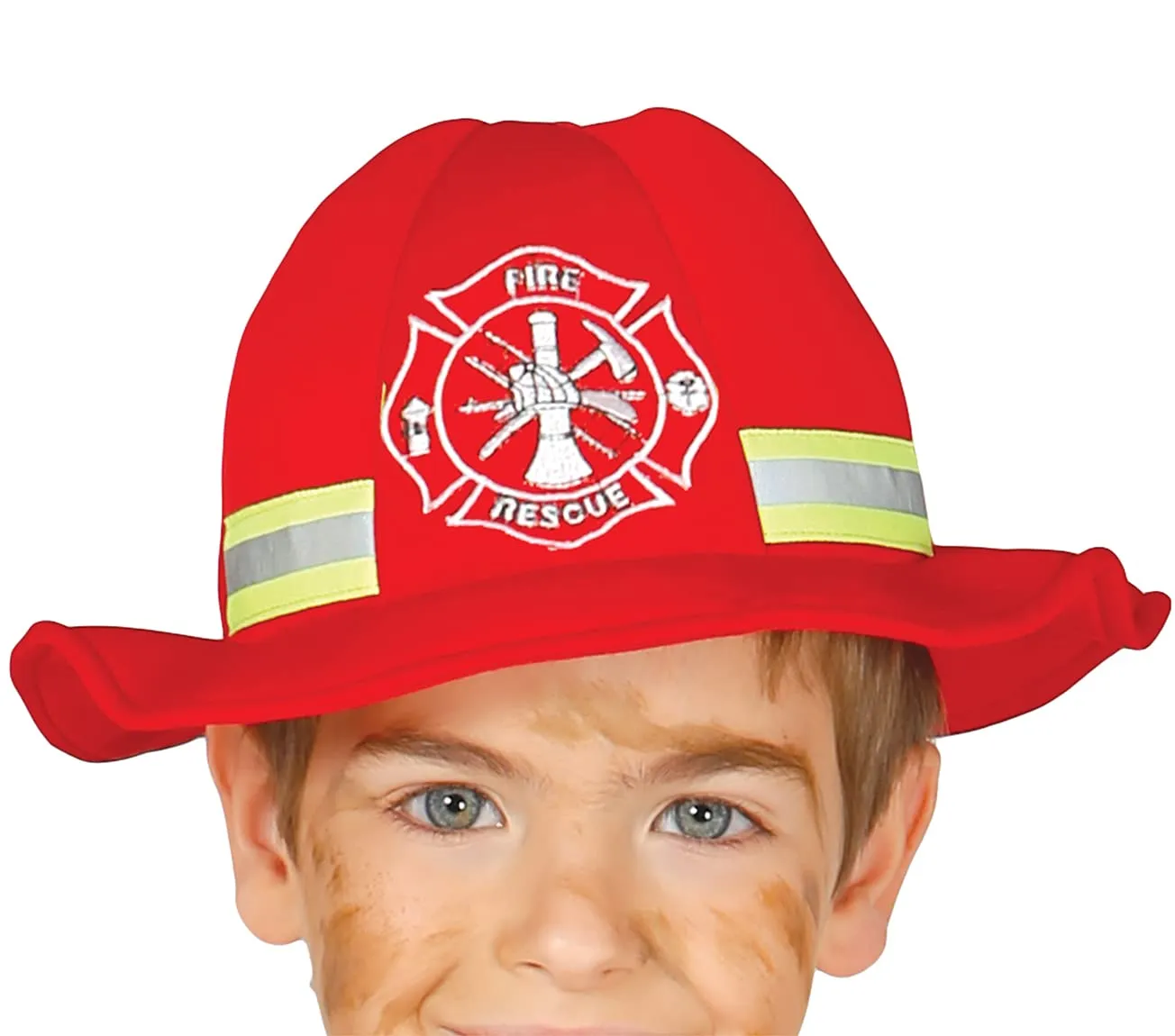 Guirca Costume Pompiere Rosso 5-6 Anni 3 Pezzi