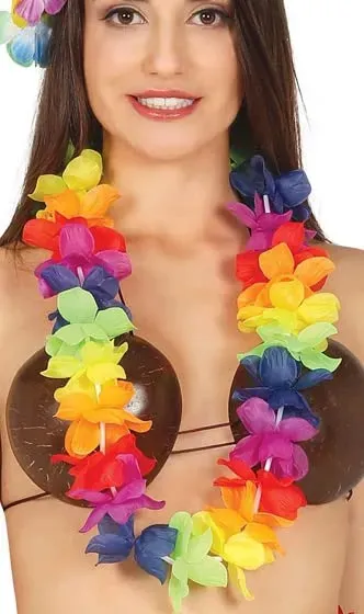 Fiestas Guirca Ibisco Collana Hawaiana Fiori