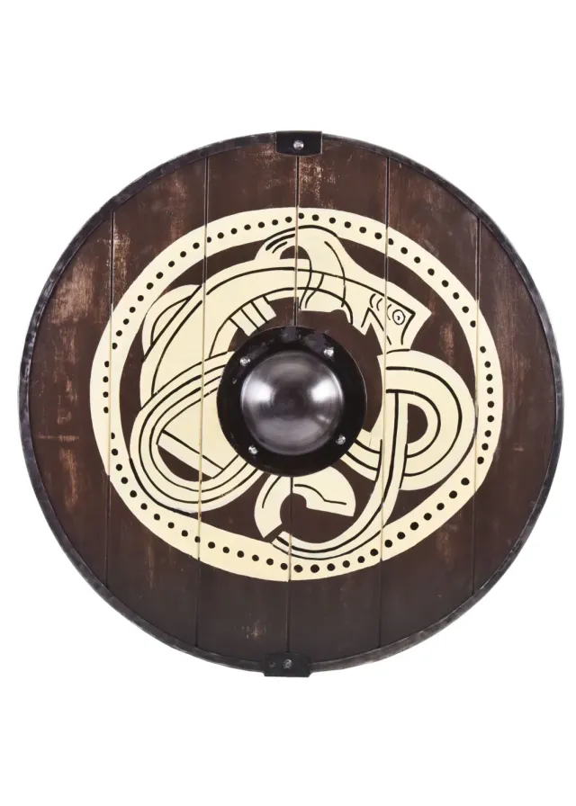 La Bottega di Merlino Scudo vichingo 61 cm legno dipinto a mano