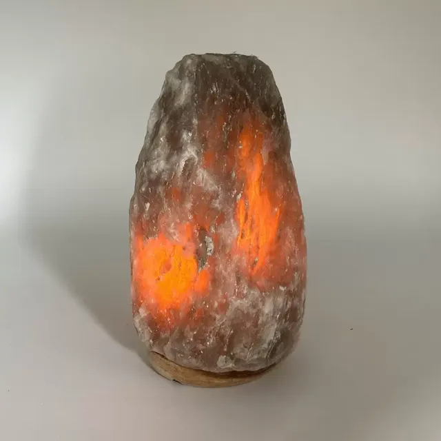 La Bottega di Merlino Lampada sale himalayano grigia 2-3 kg luce calda