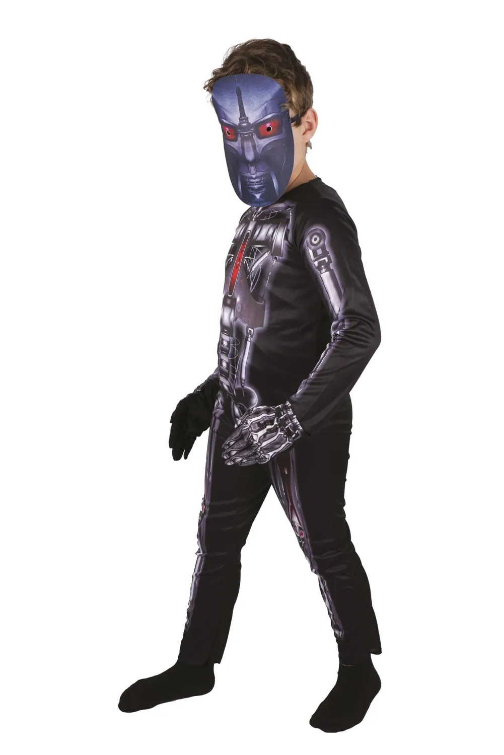 P'tit Clown Costume Robot Scheletro Bambino 7-9 Anni Completo