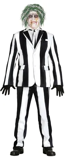 Guirca scheletro fantasma costume uomo L bianco e nero