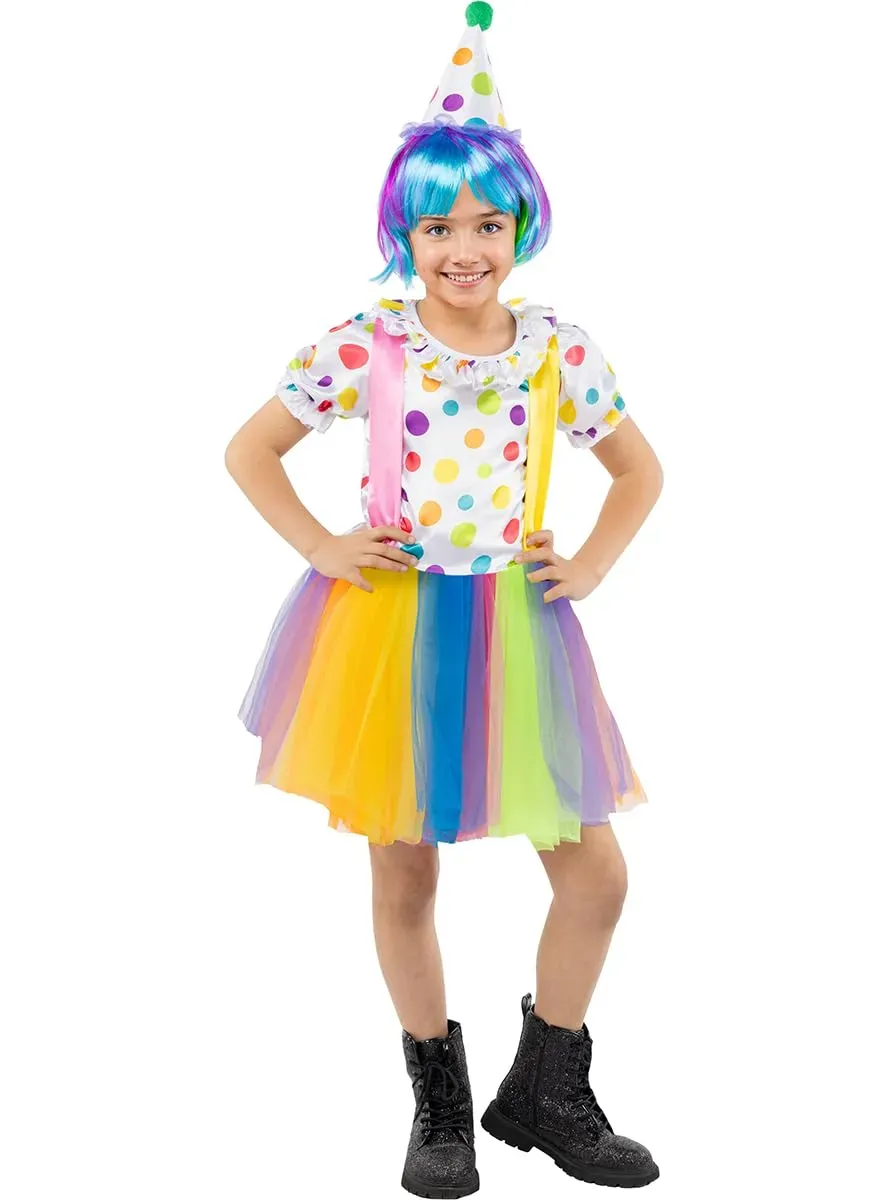 Funidelia Costume da Clown Bambina 7-9 Anni Rosso