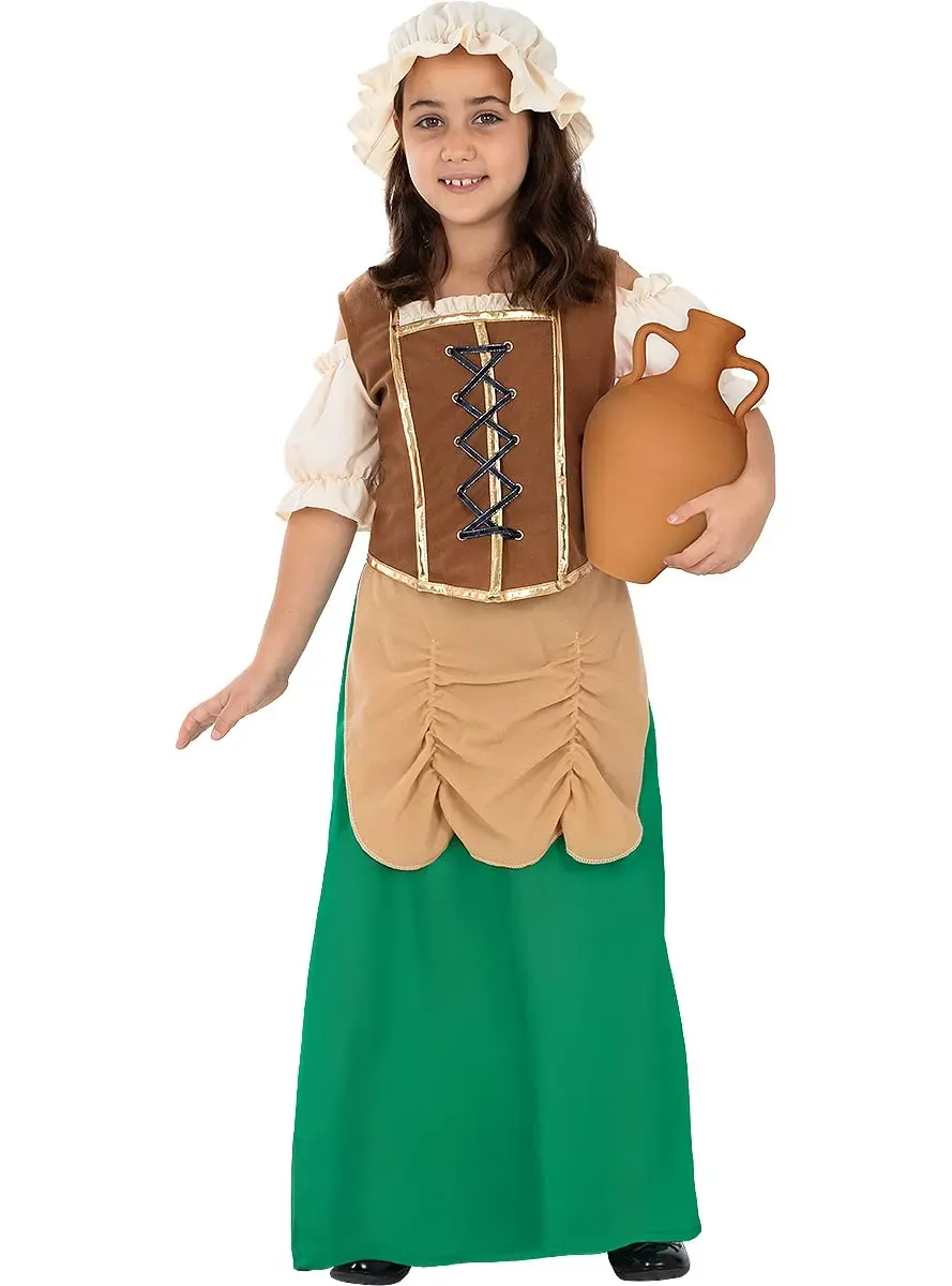 Funidelia Locandiera Medievale costume bambina marrone