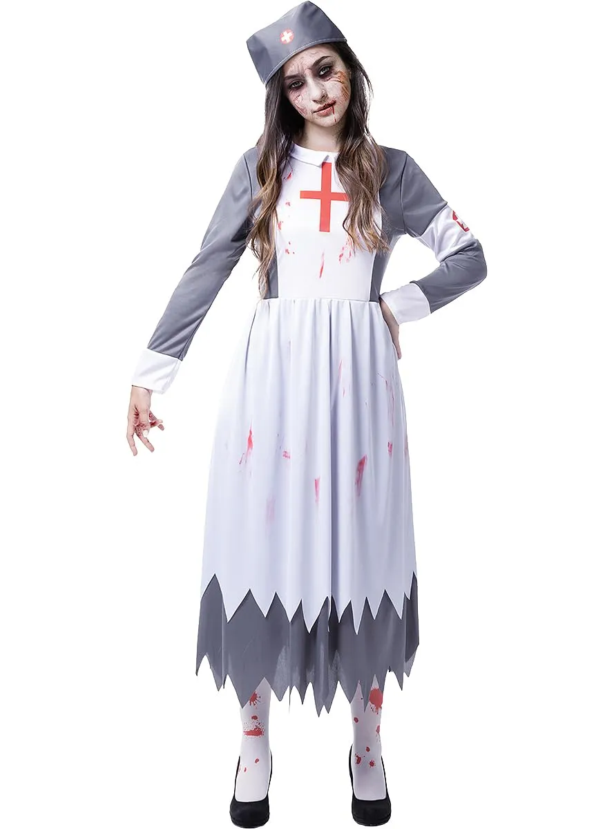 Funidelia costume suora zombie donna S grigio horror