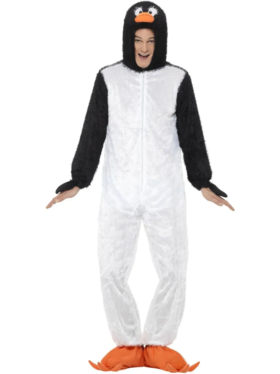 Smiffys pinguino costume adulto tuta con cappuccio