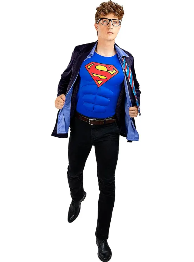 Funidelia Clark Kent Superman costume uomo nero L-XL