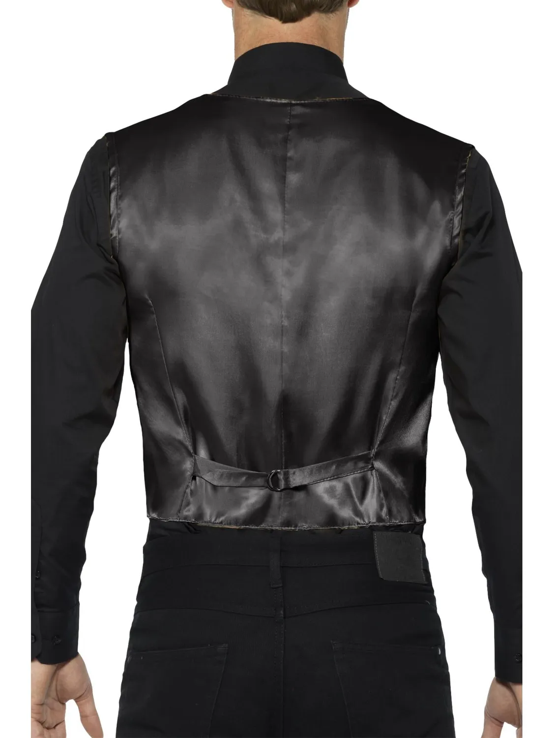 Smiffys Sequin Waistcoat gilet paillettes nero taglia M