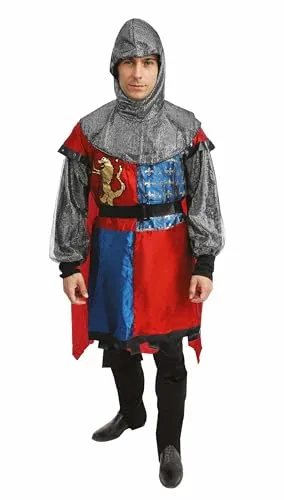 P'tit Clown Cavaliere Medievale costume adulto L-XL rosso blu
