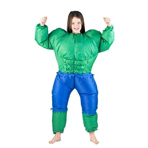 Bodysocks Hulk costume gonfiabile bambini verde
