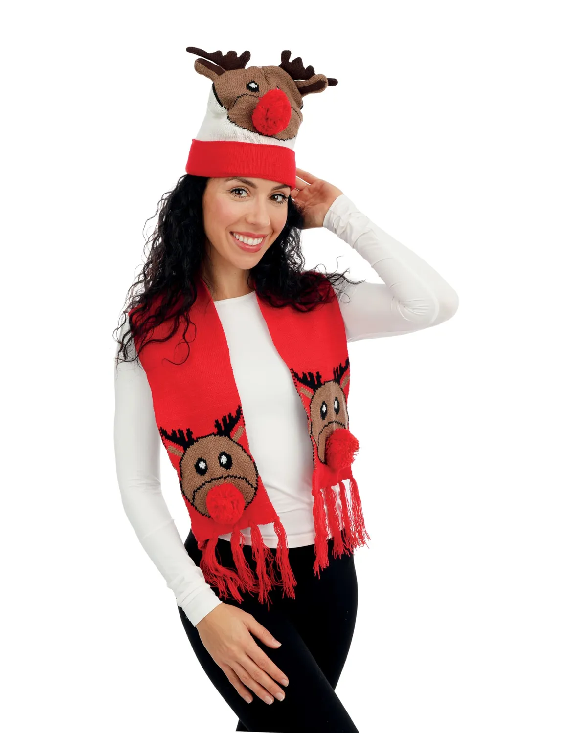 P'tit Clown re48331 set Natale renna adulto 2 pezzi