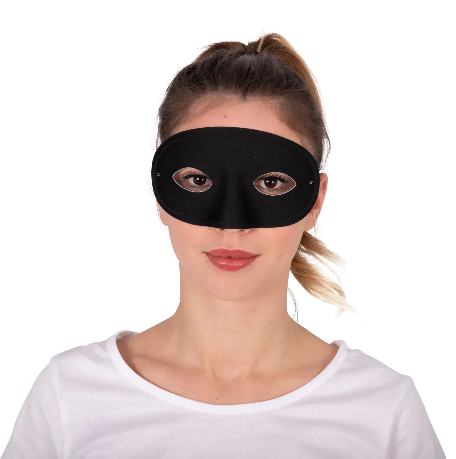 P'tit Clown 10017 maschera domino nero adulto