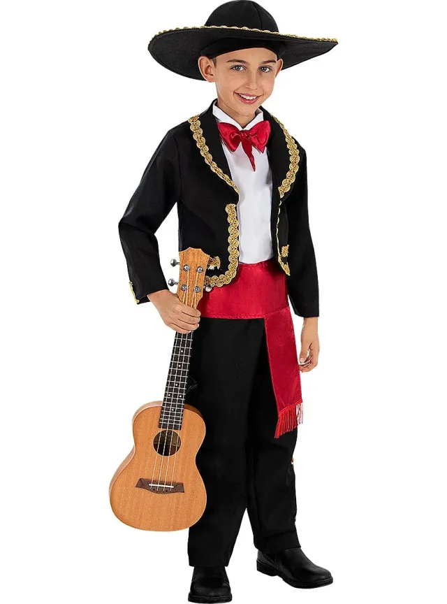 Funidelia costume mariachi bambino 3-4 anni marrone