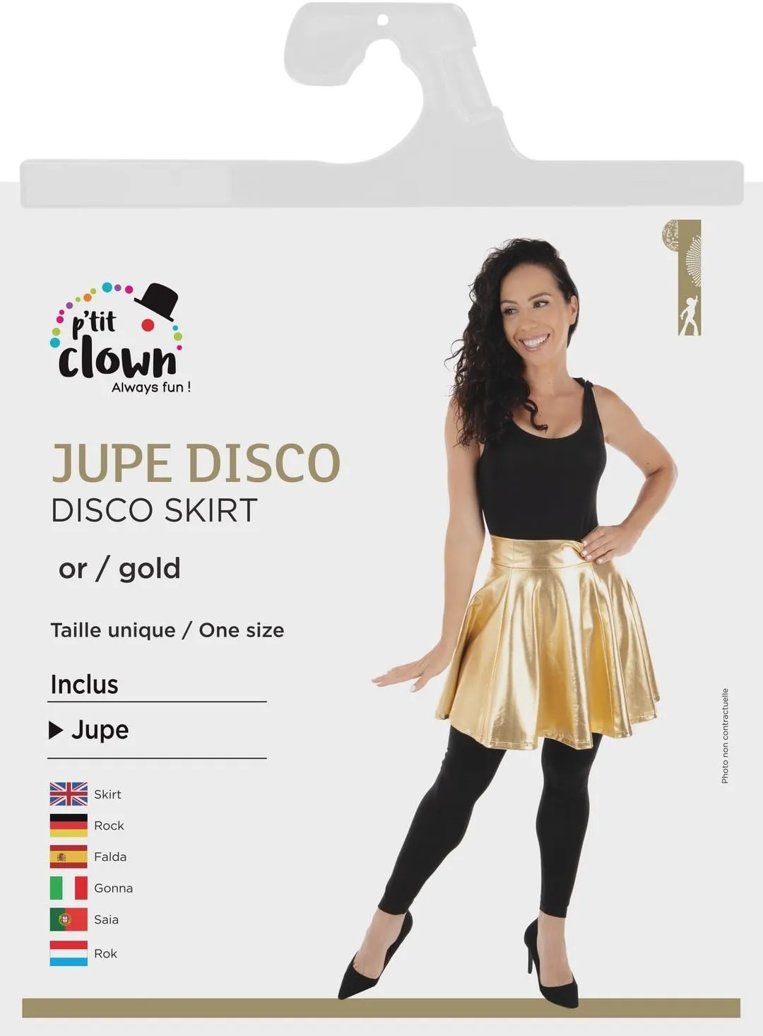 P'tit Clown gonna disco anni 70 donna taglia unica