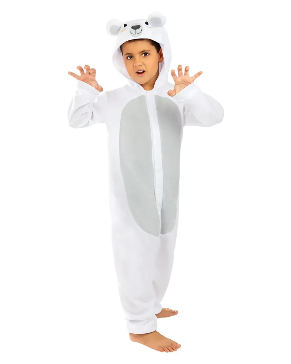 Funidelia Orso Polare Onesie Costume Bambino 7-9 Anni Morbido