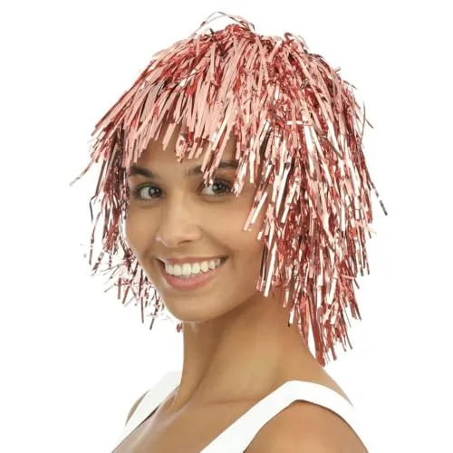 P'tit Clown re22409 parrucca disco oro rosa con frangia