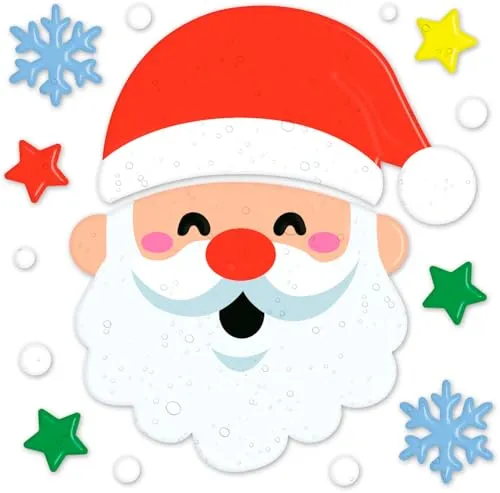 Fiestas Guirca Babbo Natale decorazione finestra gel 20x25 cm