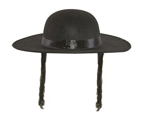 P'tit Clown 91041 Cappello Rabbino Nero Adulto Capelli