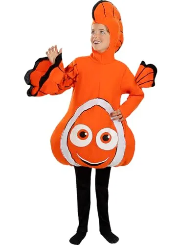 Funidelia Pesce Pagliaccio costume bambino 10-12 anni arancione
