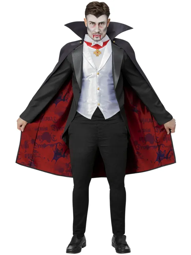 Smiffys Universal Monsters Dracula costume adulto L vampiro horror