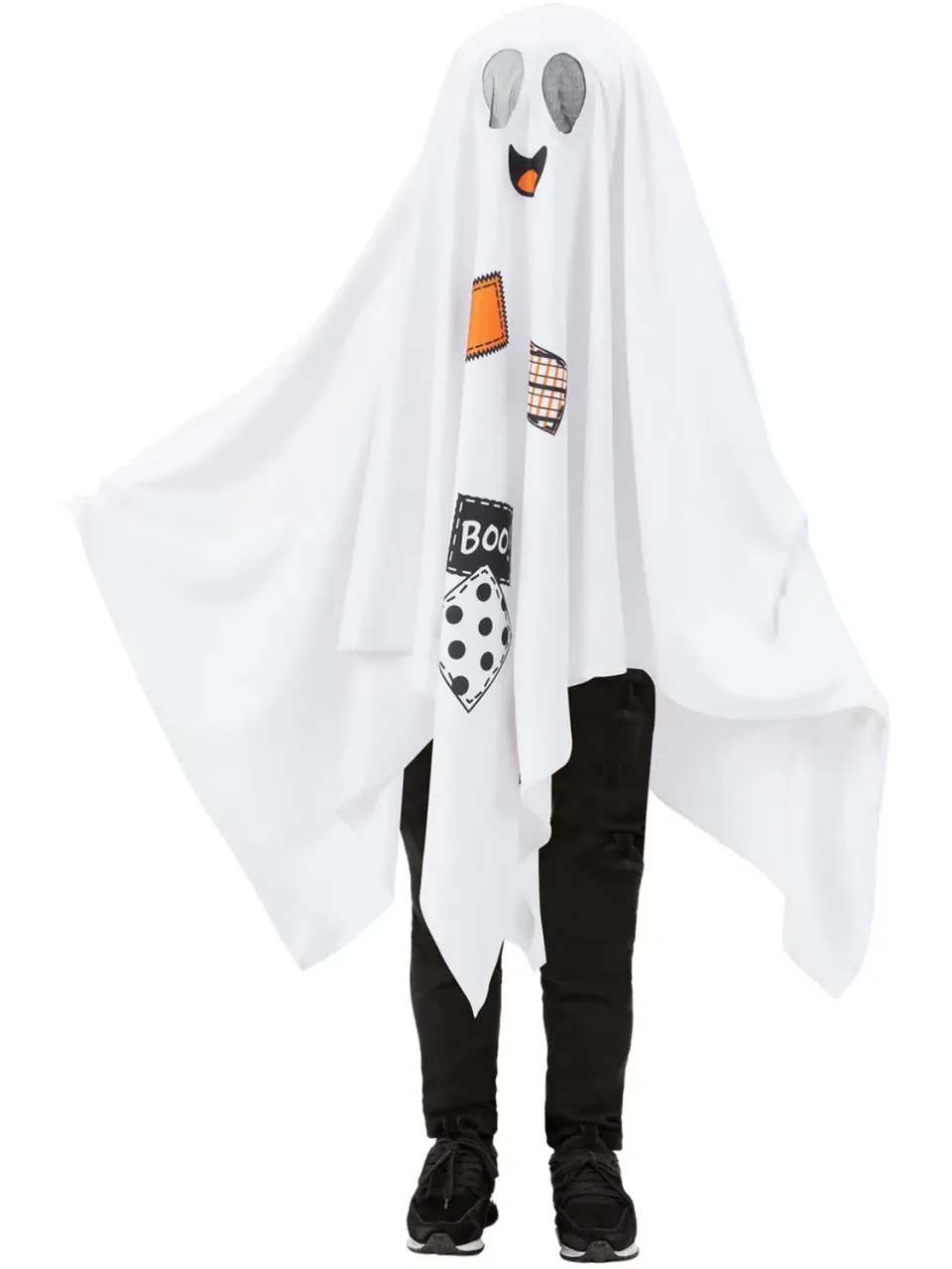 Smiffys Boo costume fantasma bambino poncho bianco 3-6 anni