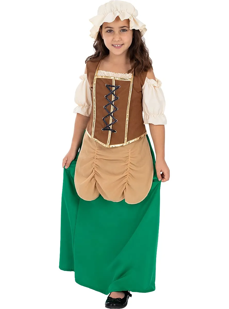 Funidelia Locandiera Medievale costume bambina marrone