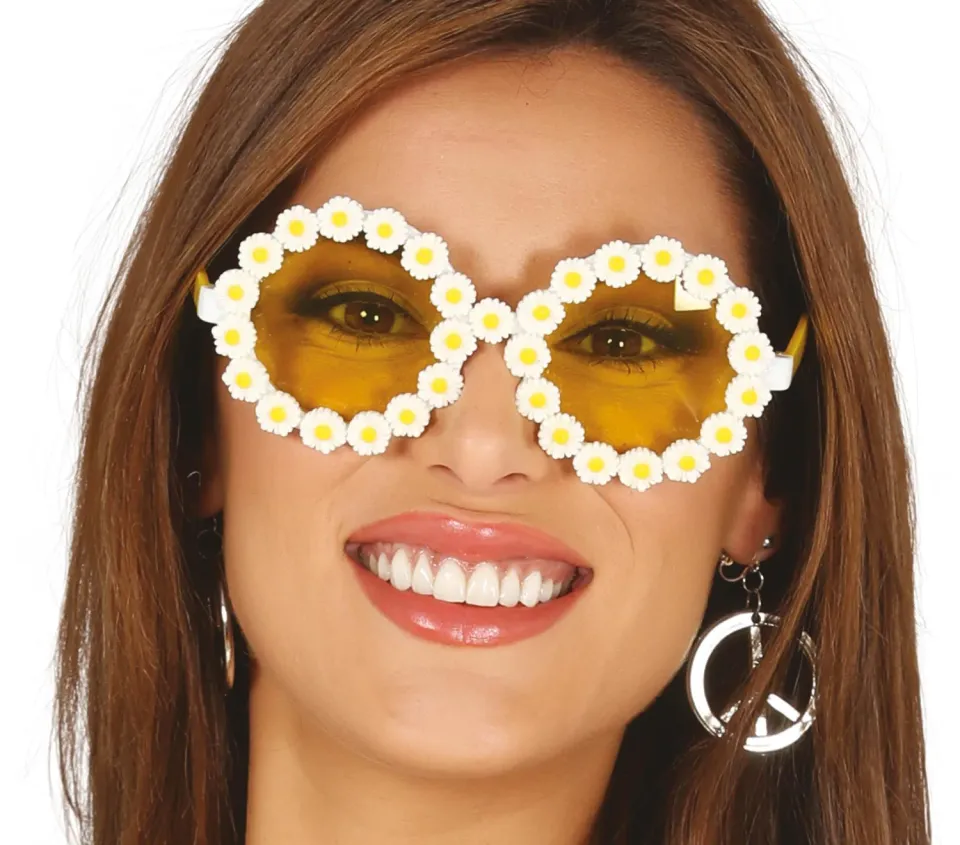 Guirca Occhiali Hippie margherite accessorio anni 70